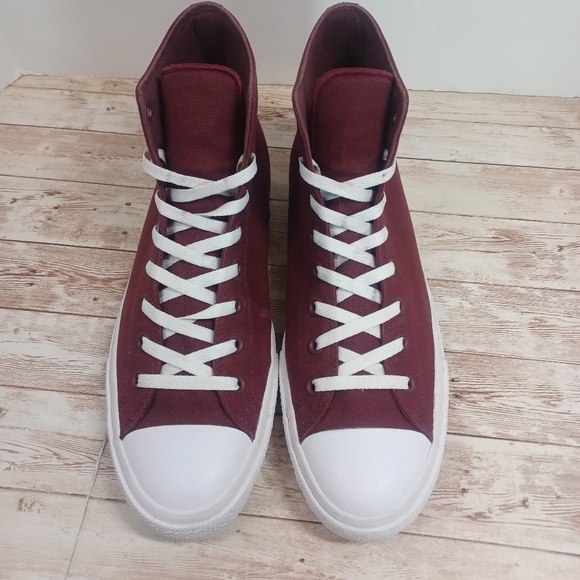 Converse Chuck Taylor II (discontinued) High Tops Maroon Lunarlon Men's Size 13 - Picture 5 of 15
